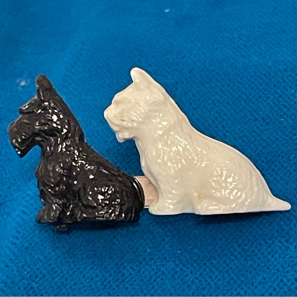 Vintage Brooch Scottie Dogs Celluloid Great Britain